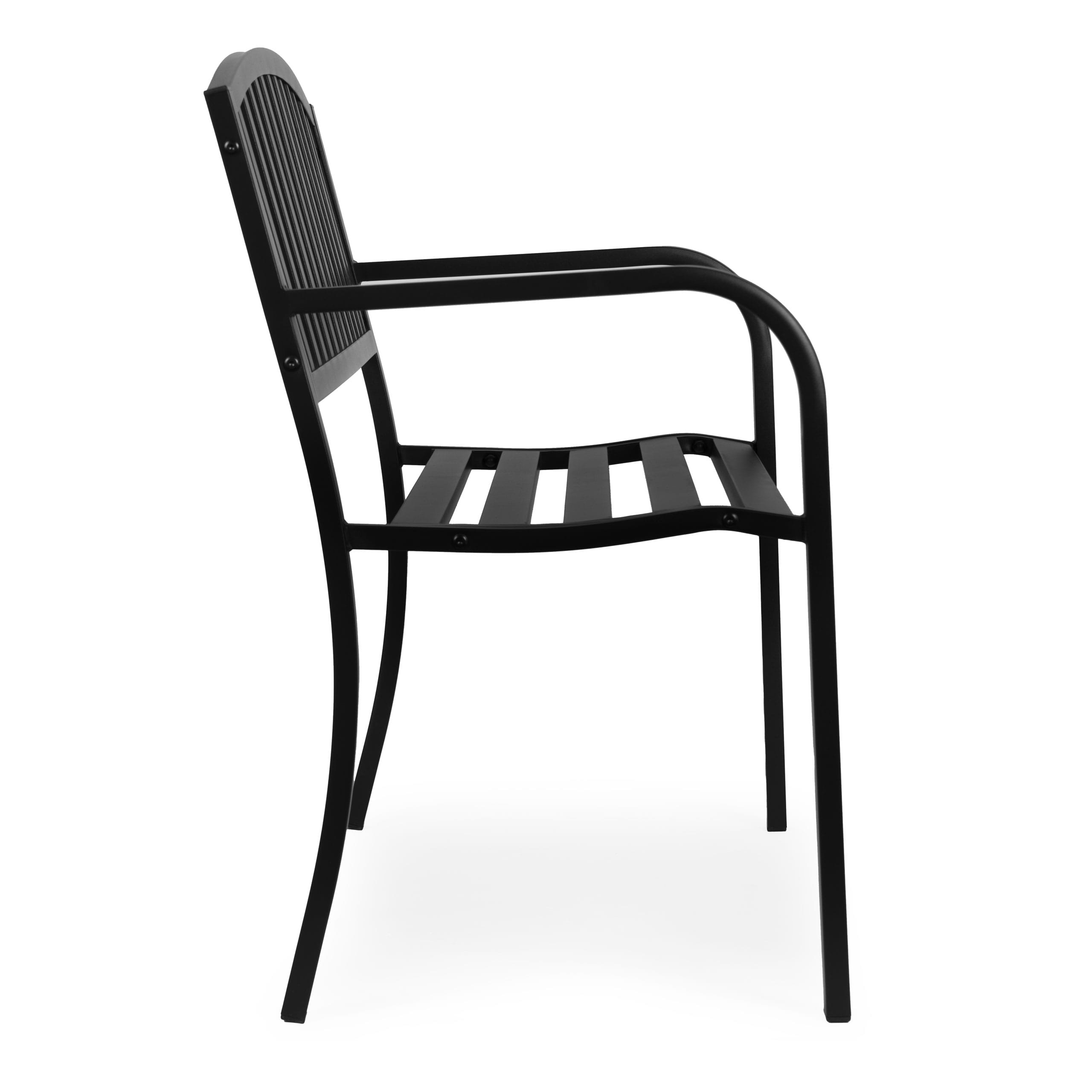 Banca-de-gradina-MultiGarden-stil-parc-metal-120x50-cm-negru-HOM010776-5