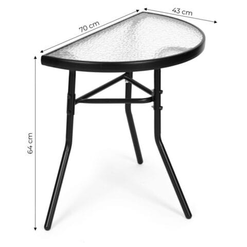 Dimensiuni Masuta semirotunda MultiGarden, balcon, terasa, sticla securizata HOM000982